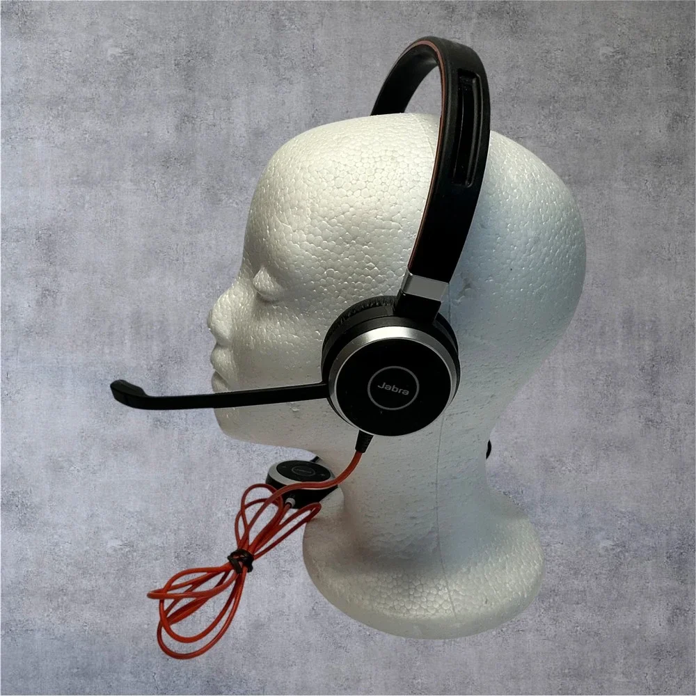 Jabra On Ear Evolve 40 Stereo Headset Black Wired USB 3.5mm Jack Tested/Works‎